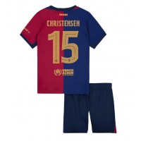 Barcelona Andreas Christensen #15 Fußballbekleidung Heimtrikot Kinder 2024-25 Kurzarm (+ kurze hosen)